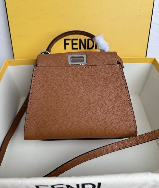 Fendi Peekaboo Handbag Togo Leather 8BN266