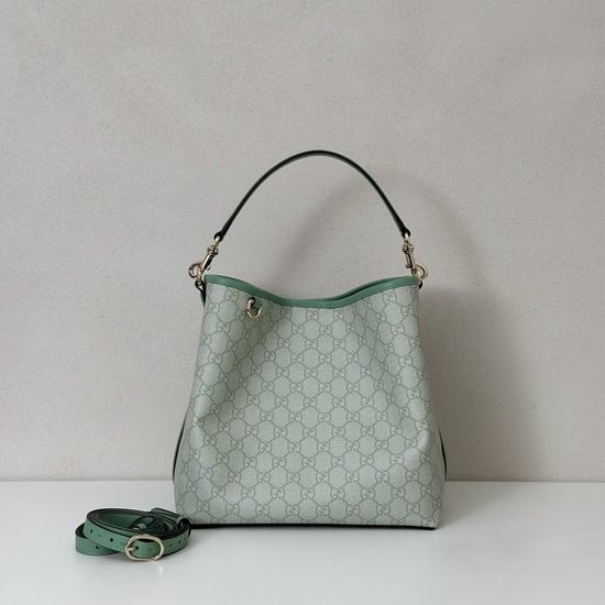 Gucci Leather Tote Bag Green Glue 815103