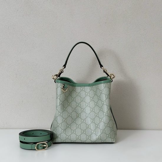 Gucci Green Coated Canvas Tote Bag 815118