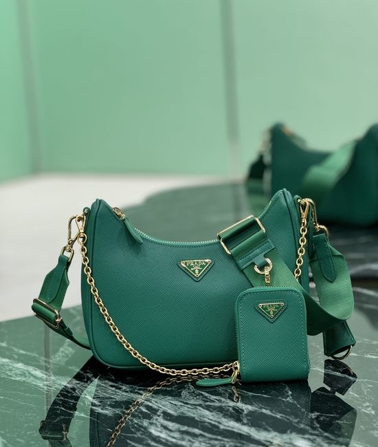 Prada Re-Edition Hobo Leather Bag 1BH204