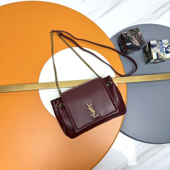 Yves Saint Laurent YSL Mini Nolita Quilted Lambskin Chain Bag 672738