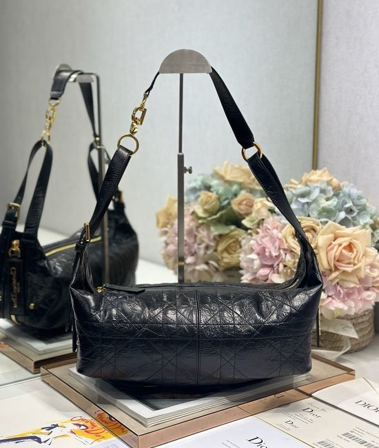 Christian Dior CD D-Journey Ruched Medium Handbag 2417