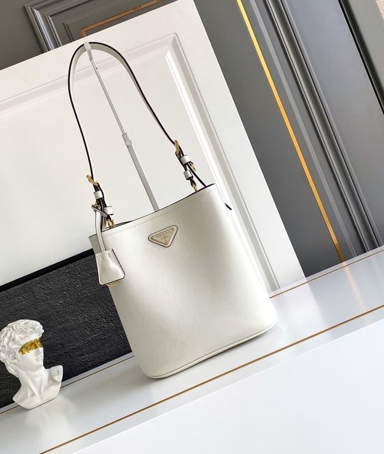 Prada Leather Handbag with Enameled Logo 1BE080p680