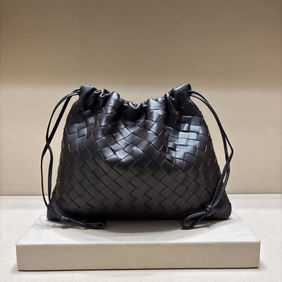 Bottega Veneta Dustbag Woven Leather Drawstring Handbag 3005