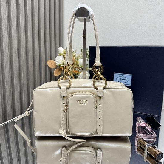 Prada Vintage Leather Top Handle Bag 1BB138