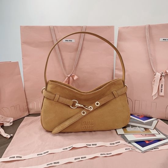 Miu Miu Aventure Suede Shoulder Bag 5BC182