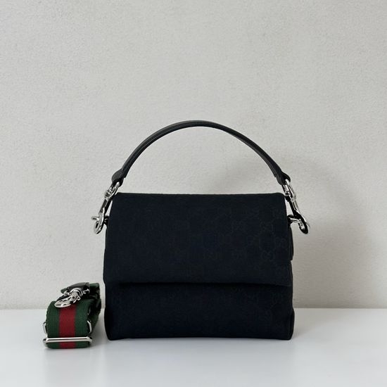 Gucci Canvas Crossbody Bag Black Fabric 821617