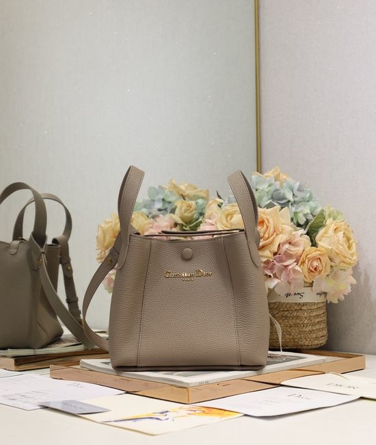 Christian Dior CD Signature Water Bucket Bag Gray 2366