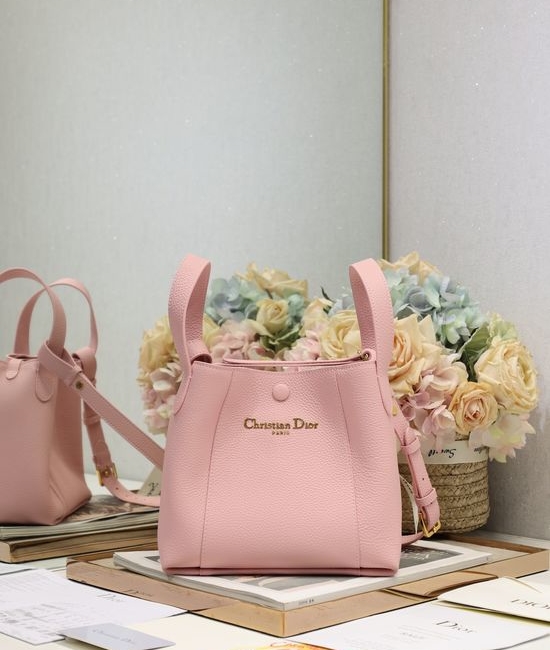 Christian Dior CD Signature Bucket Bag Pink 2366