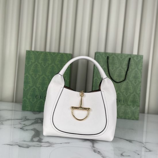 Gucci Softbit Small Shoulder Bag White Leather 837467