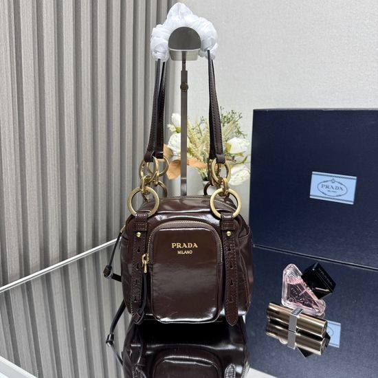 Prada Vintage Leather Top Handle Bag 1BB137