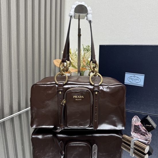 Prada Vintage Leather Tote Bag 1BB138