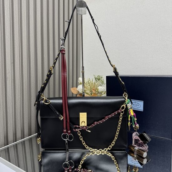 Prada Soft Sound Leather Shoulder Bag 1BD378