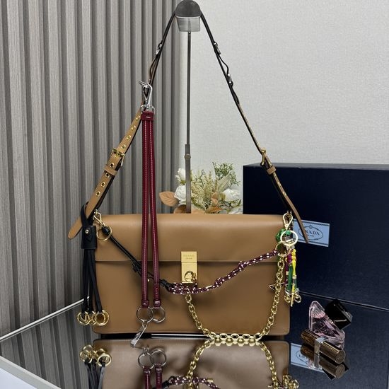 Prada Soft Sound Leather Shoulder Bag 1BD378