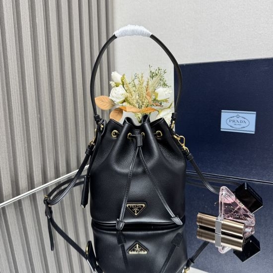 Prada Bucket Bag Mini Leather Handbag 1BE067