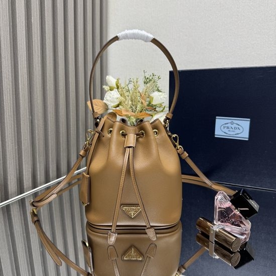 Prada Bucket Bag Mini Leather Handbag 1BE067