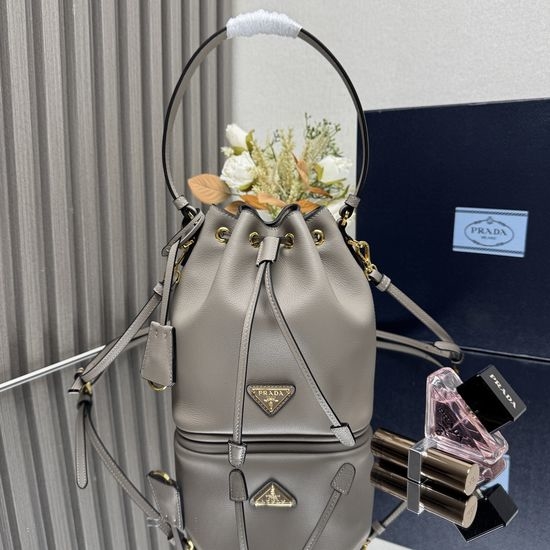 Prada Bucket Bag Mini Leather Handbag 1BE067