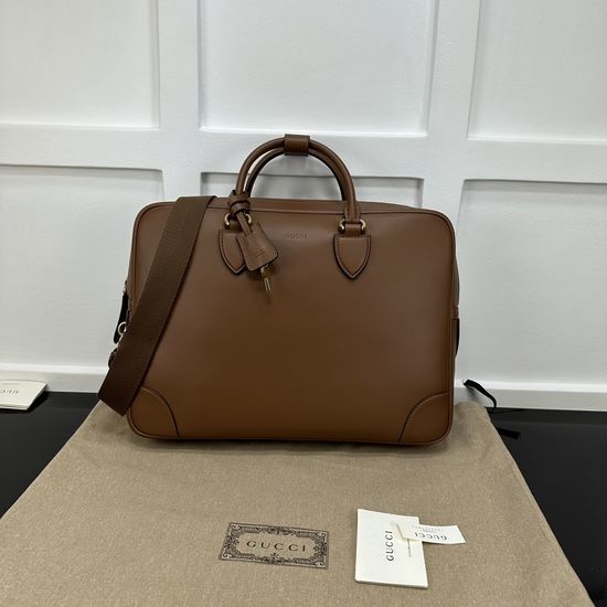 Gucci Smooth Leather Briefcase 821149