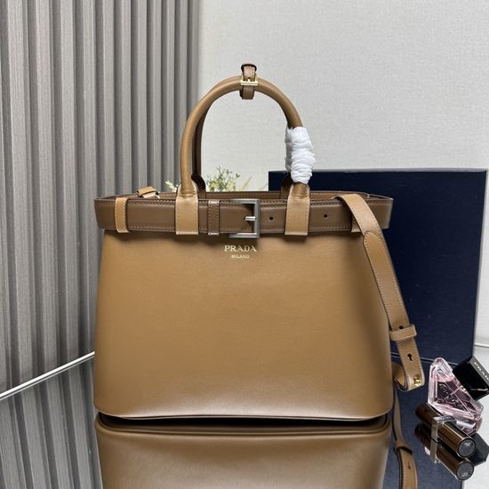 Prada DoubleBag Leather Shopping Tote 1BA417