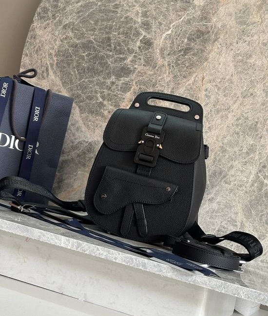Christian Dior CD Saddle Grained Calfskin Backpack 93313