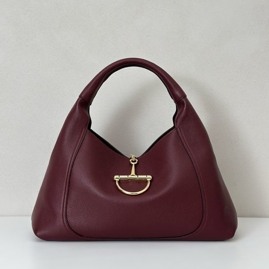Gucci Burgundy Lychee Leather Tote 837466