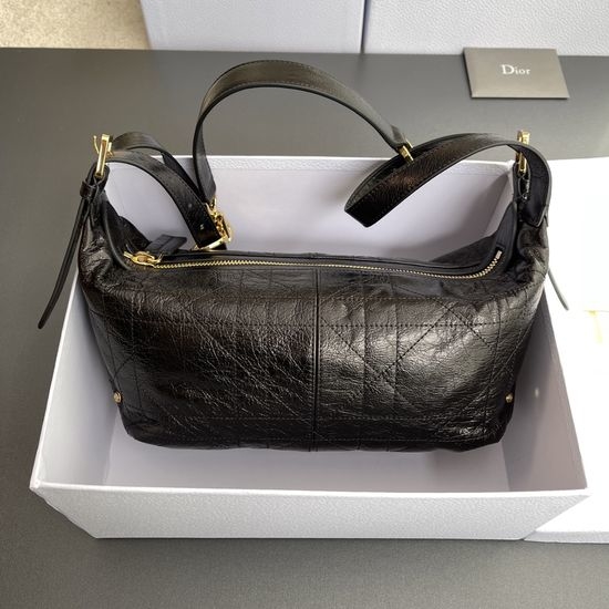 Christian Dior CD D-Journey Small Pleated Leather Handbag M2416