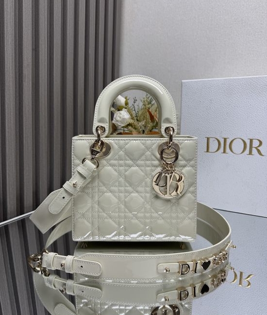 Christian Dior CD Lady Christian Dior CD My ABC Milk White Patent Leather 0538
