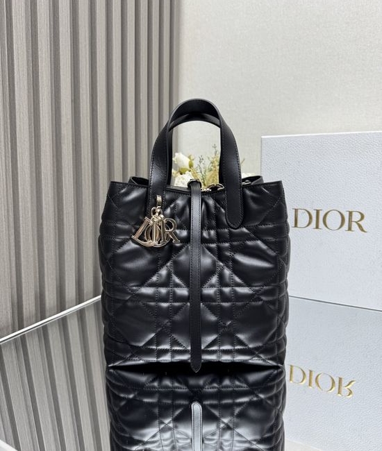 Christian Dior CD Toujours Black Cowhide Handbag M2836