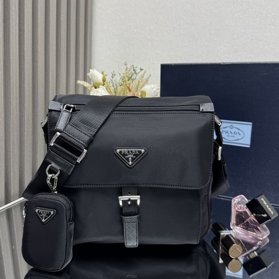 Prada Nylon Shoulder Bag Removable Pouch 1BD994
