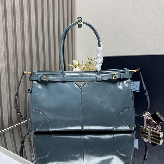 Prada LusSolf Leather Tote Crossbody Bag 1BA433