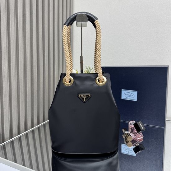 Prada Bucket Bag Recycled Nylon Handbag 1BE082