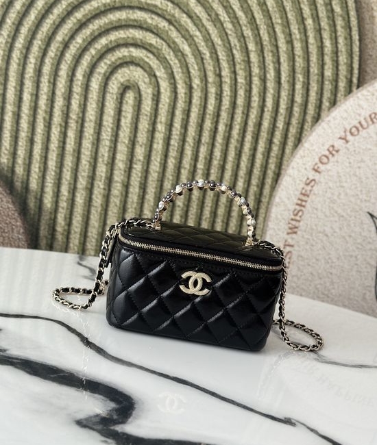 Chanel Vanity Case Pearl Handle With Mirror 66049