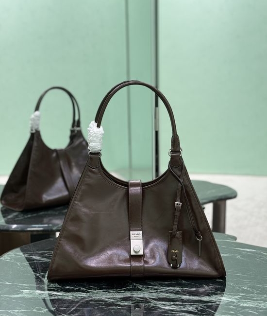 Prada Geometric Lines Elegant Tote Handbag 17038