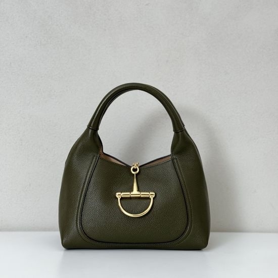 Gucci Green Litchi Handbag 837467