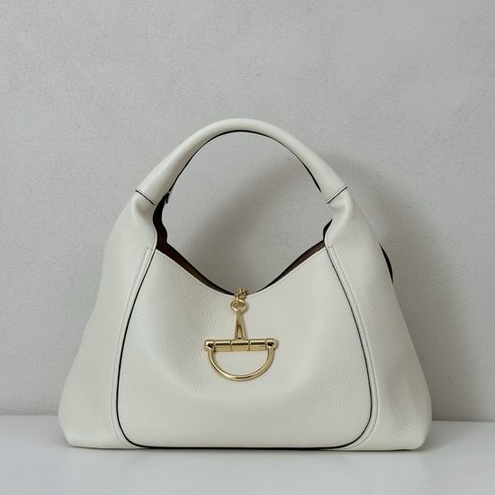 Gucci Handbag Original Leather Off-white Litchi 837466