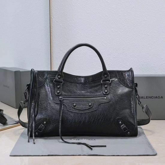 Balenciaga Le City Black Hardware Handbag 823058