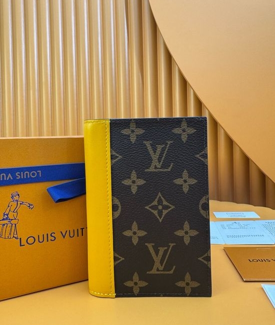 Louis Vuitton LV Monogram Macassar Canvas Passport Cover M12827
