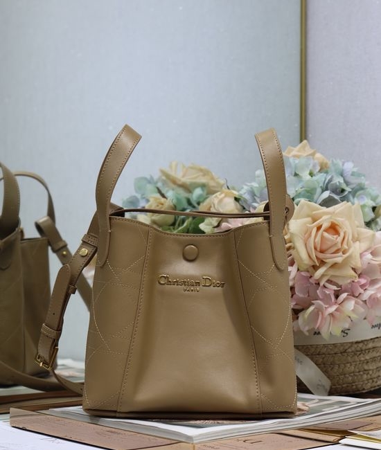 Christian Dior CD Signature Leather Bucket Bag 2366