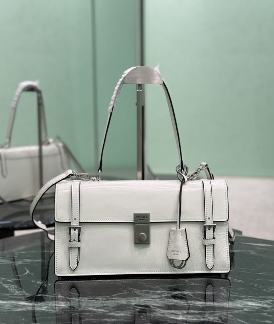 Prada Leather Briefcase Handbag 1BN026