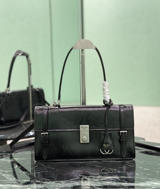 Prada Leather Briefcase Handbag 1BN026