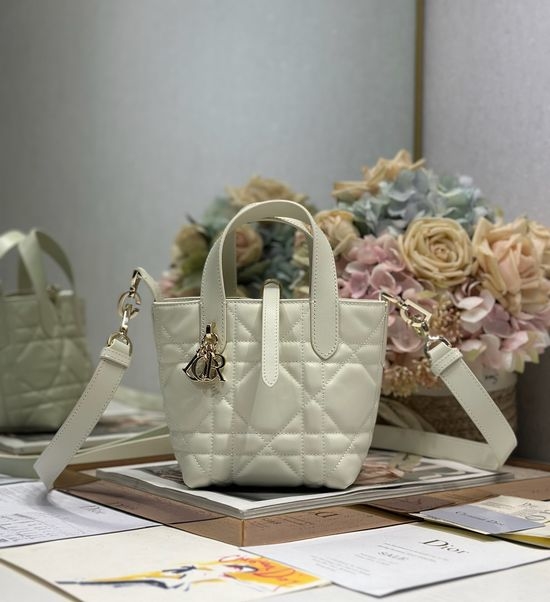 Christian Dior CD Christian Dior CD Toujours White Vertical Mini Bag 2836