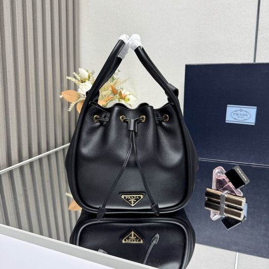 Prada Bucket Bag Cowhide Leather 1BE087