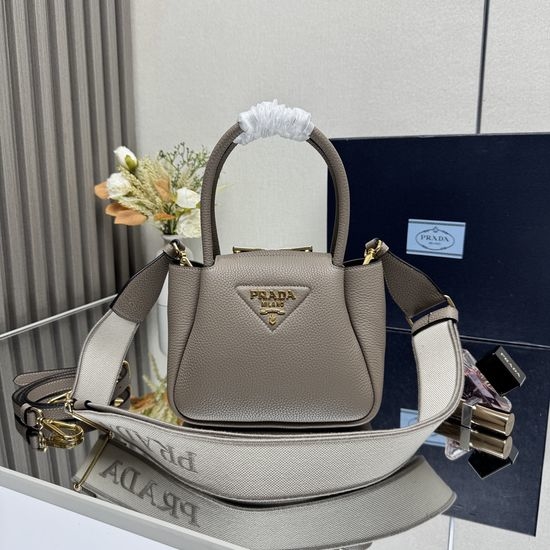 Prada Mini Leather Shoulder Bag with Dual Straps 1BA362