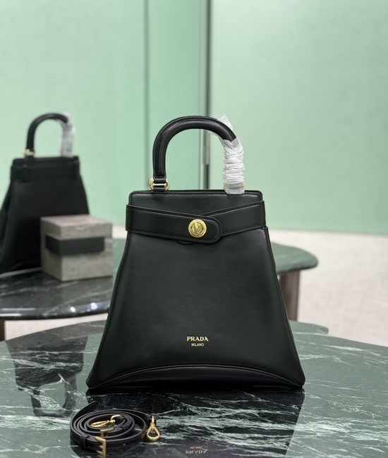 Prada Carey Medium Leather Top Handle Bag 1BG567