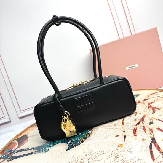 Miu Miu Bowling Top Handle Leather Handbag 5BB173