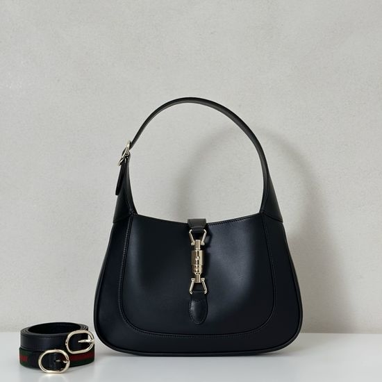Gucci Shoulder Bag Black Smooth Leather 810232