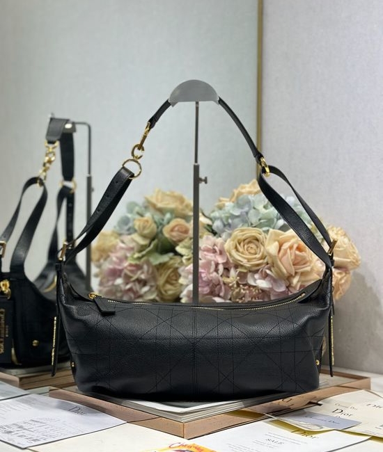 Christian Dior CD D-Journey Black Goat Pattern Bag 2417