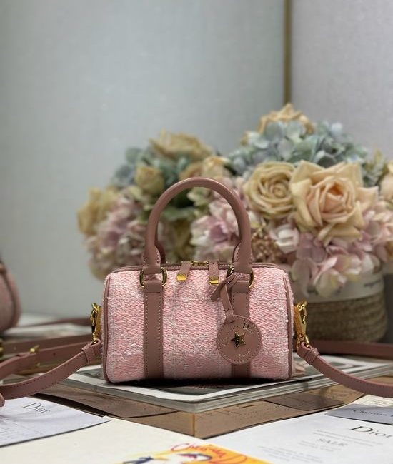 Christian Dior CD Groove16 Pink Tweed Mini Bag 1365