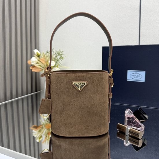 Prada Suede Bucket Bag 1BE078