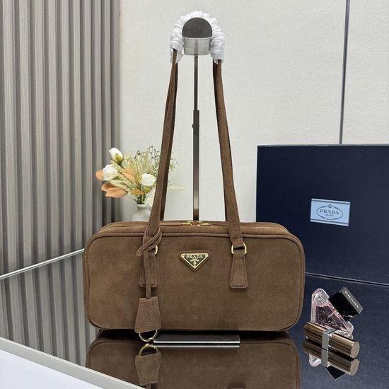 Prada Vintage Suede Shoulder Bag 1BB116